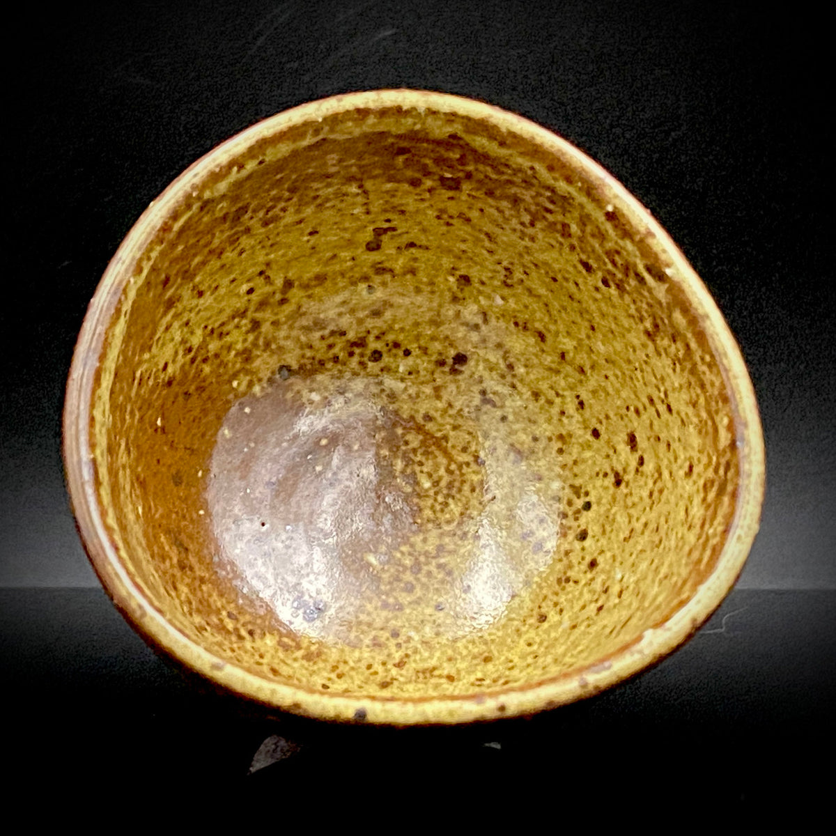 北国風雪賞受賞 能登大社焼創始者 磯見忠司 作 真葉手 酒盃 高足盃 和のショットグラス 古酒用酒器 #443