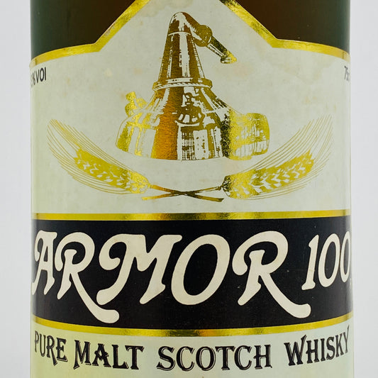 1980年代流通、アーマー 100 ピュアモルト 12年（ARMOR 100 PURE MALT 12 Years Old）750ml, 43% ウイスキー特級 #121