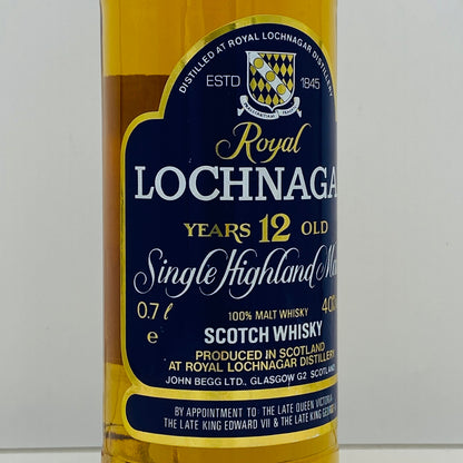 1990年代流通、ロイヤルロッホナガー（ROYAL LOCHNAGAR）12年、700ml, 40%、ドイツ市場向け #126