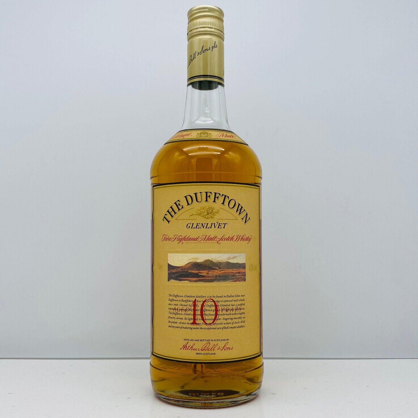 1980年代流通、ザ・ダフタウン グレンリベット（THE DUFFTOWN GLENLIVET）10年、1,000ml、43%、ウィスキー特級   #124