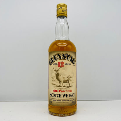 1980年代蒸留、1990年代流通、グレンスタッグ（GLEN STAG）12年、100％ ピュアモルトスコッチウイスキー 750ml, 43% #129