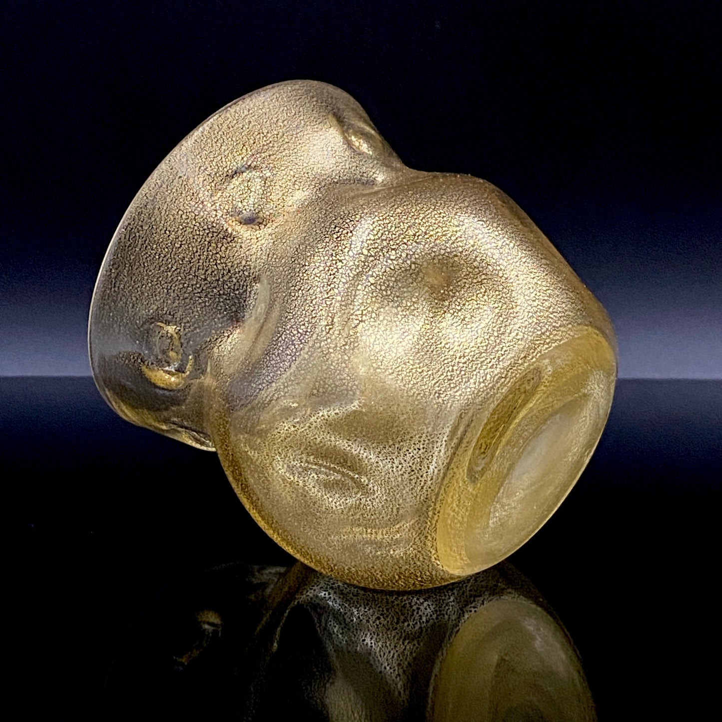 岩田 久利 作 手吹き硝子 ロックグラス #131