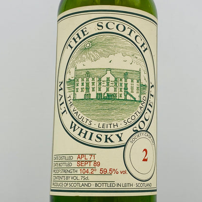 1980年代流通、SMWS No.2 グレンリベット（GLEN LIVET）1971年-1989年、18年熟成、750ml、59.5% #133