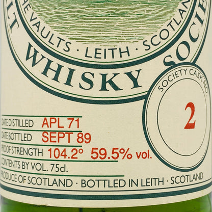 1980年代流通、SMWS No.2 グレンリベット（GLEN LIVET）1971年-1989年、18年熟成、750ml、59.5% #133