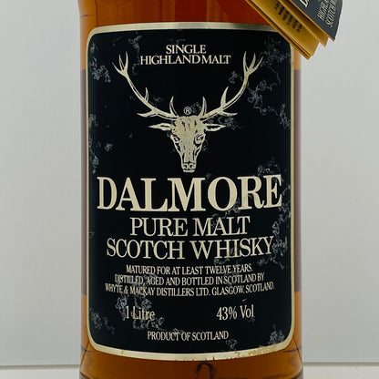 1980年代流通、ダルモア ピュアモルト（DALMORE PURE MALT）12年、1,000ml, 43% #134