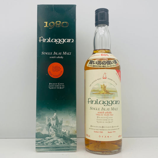 1980年蒸留樽入れ、1993年生産、フィンラガン（Finlaggan）シングルモルトウィスキー、強い男の強い酒、スーパーハード60度。#137
