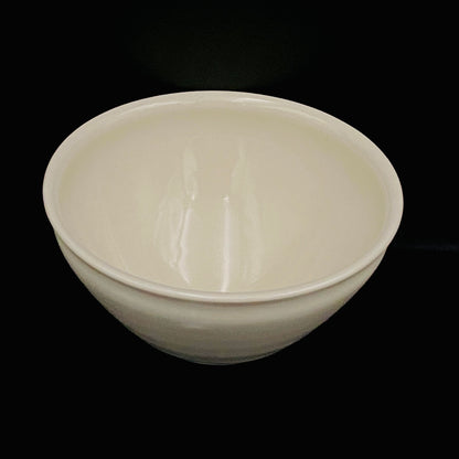 Regular Member of Japan Handicrafts Council: Teiichi Oketani II - Kinindate White Tenmoku Tea Bowl, Matchawan, Sake Vessel, Ice Bowl, Kyoto-Kiyomizu Ware #408