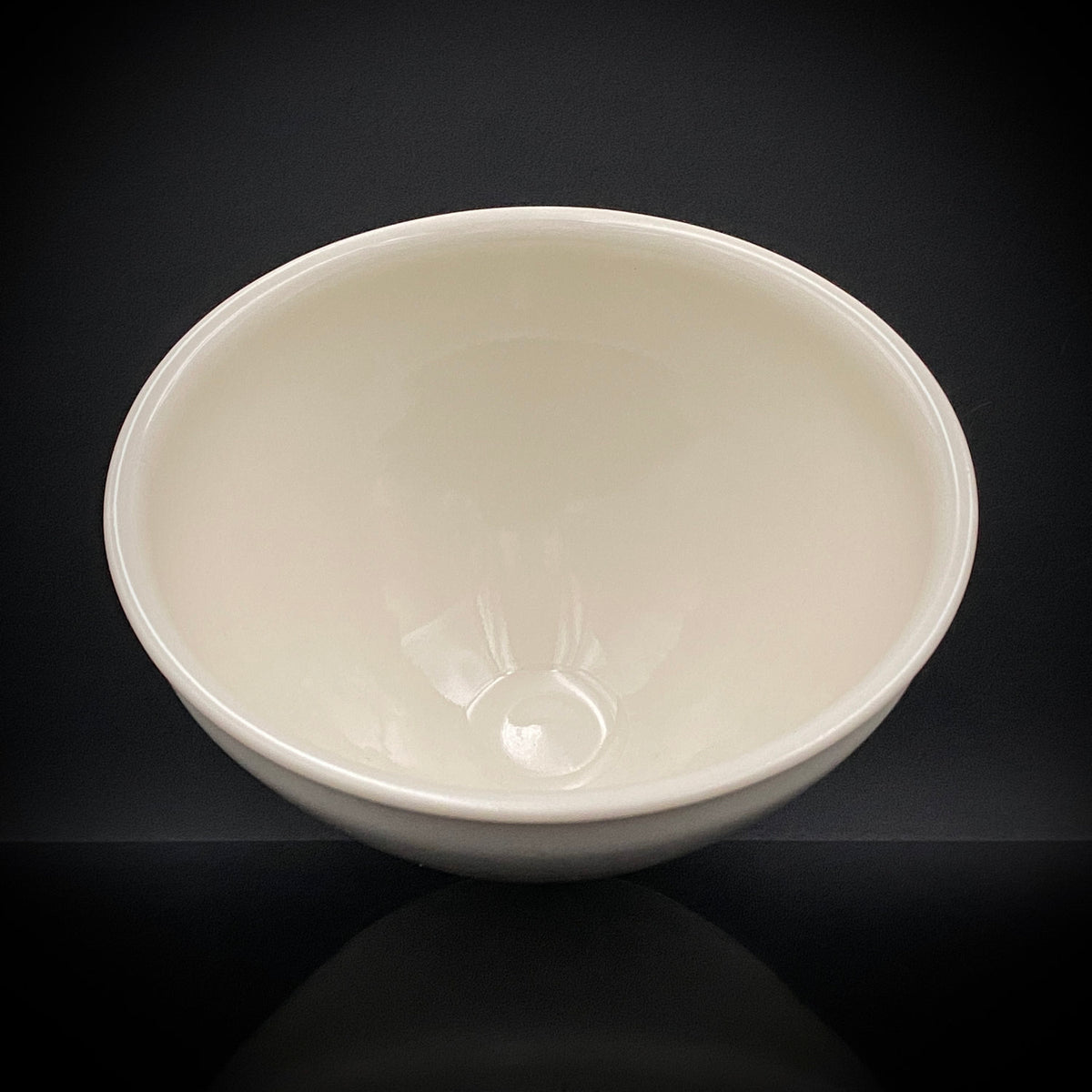 Regular Member of Japan Handicrafts Council: Teiichi Oketani II - Kinindate White Tenmoku Tea Bowl, Matchawan, Sake Vessel, Ice Bowl, Kyoto-Kiyomizu Ware #408
