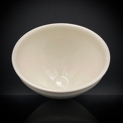 Regular Member of Japan Handicrafts Council: Teiichi Oketani II - Kinindate White Tenmoku Tea Bowl, Matchawan, Sake Vessel, Ice Bowl, Kyoto-Kiyomizu Ware #408