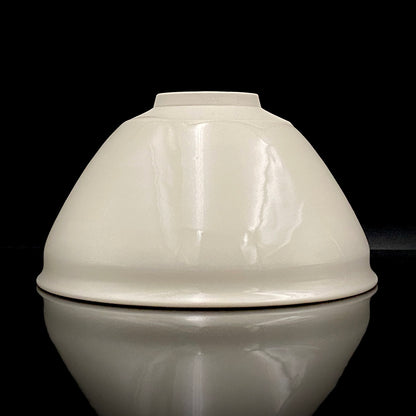 Regular Member of Japan Handicrafts Council: Teiichi Oketani II - Kinindate White Tenmoku Tea Bowl, Matchawan, Sake Vessel, Ice Bowl, Kyoto-Kiyomizu Ware #408