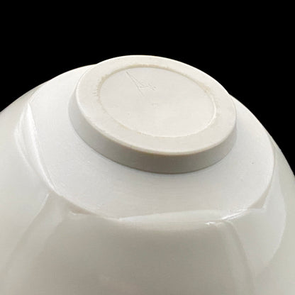 Regular Member of Japan Handicrafts Council: Teiichi Oketani II - Kinindate White Tenmoku Tea Bowl, Matchawan, Sake Vessel, Ice Bowl, Kyoto-Kiyomizu Ware #408