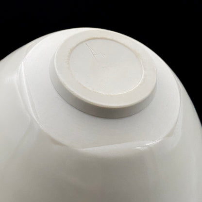 Regular Member of Japan Handicrafts Council: Teiichi Oketani II - Kinindate White Tenmoku Tea Bowl, Matchawan, Sake Vessel, Ice Bowl, Kyoto-Kiyomizu Ware #408