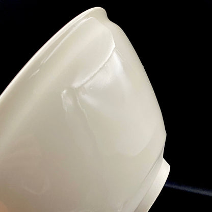 Regular Member of Japan Handicrafts Council: Teiichi Oketani II - Kinindate White Tenmoku Tea Bowl, Matchawan, Sake Vessel, Ice Bowl, Kyoto-Kiyomizu Ware #408