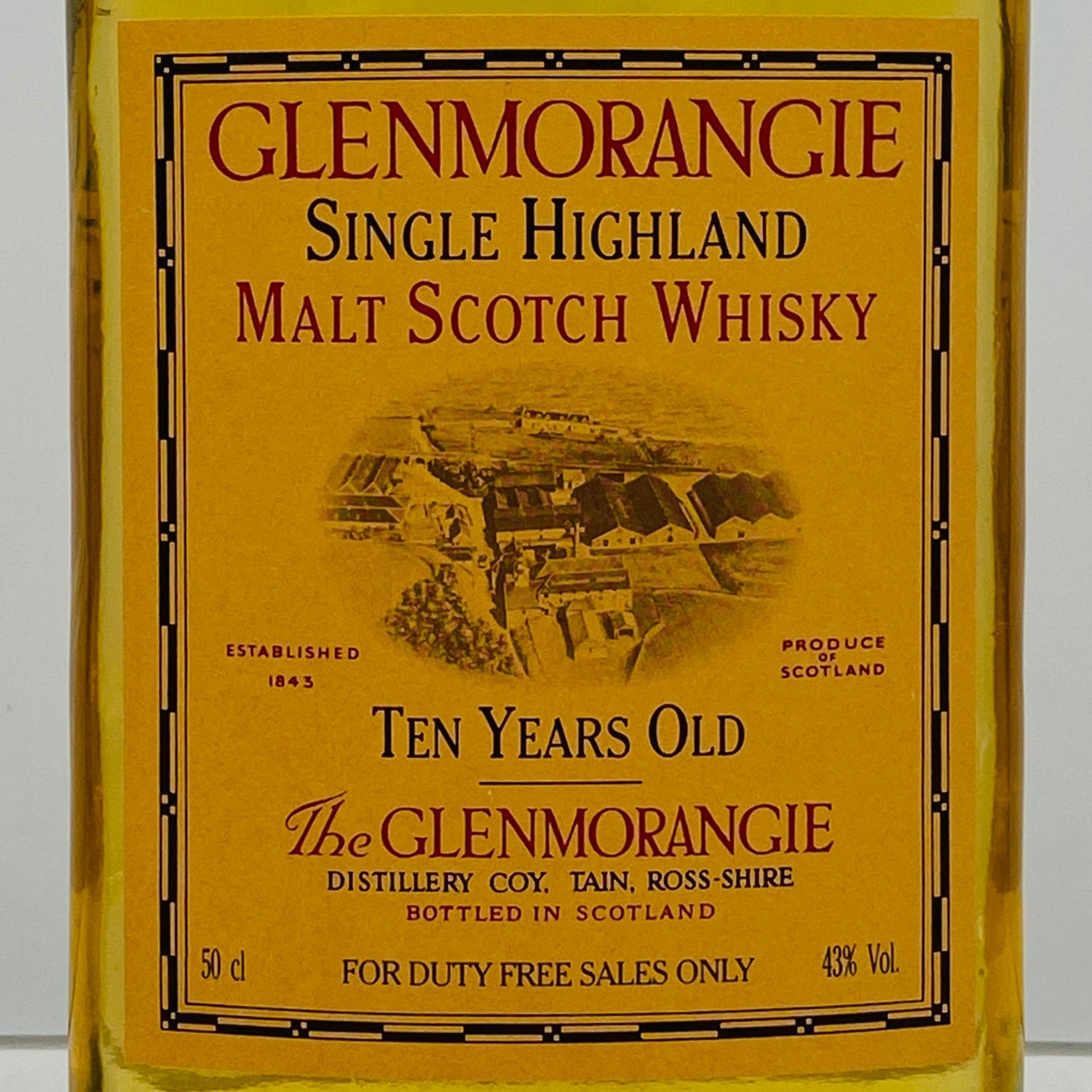 1990年代流通、グレンモーレンジ（GLENMORANGIE）10年、500ml, 43