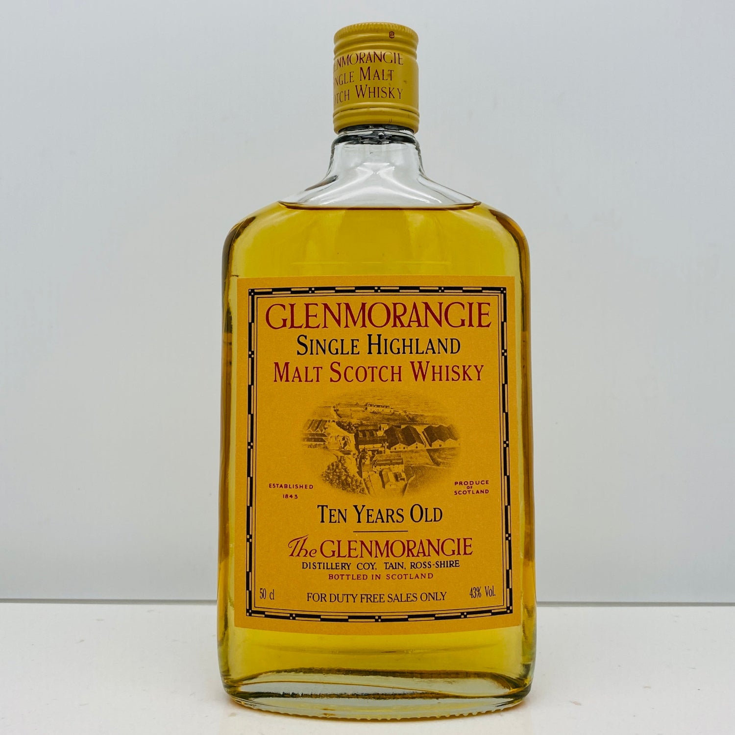 1990年代流通、グレンモーレンジ（GLENMORANGIE）10年、500ml, 43