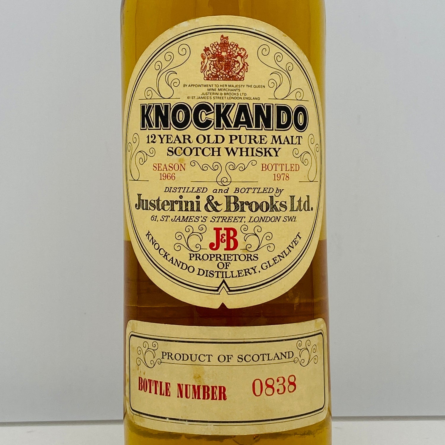 1970年代後半流通、1966年蒸留、ノッカンドゥ（KNOCKANDO）ピュア