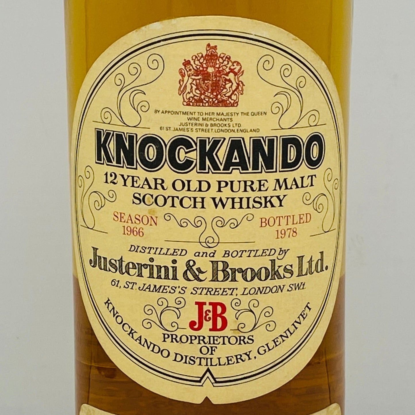 1970年代後半流通、1966年蒸留、ノッカンドゥ（KNOCKANDO）ピュアモルト12年、750ml, 43% #143