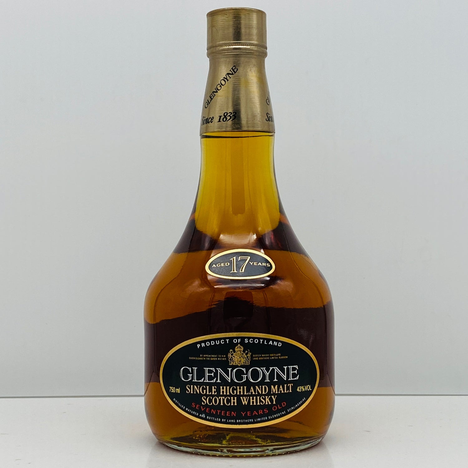 古酒　終売品　 グレンゴイン ハイランドモルト スコッチ ウィスキー 17年 1980年代流通、グレンゴイン（Glengoyne）17年、750ml、43