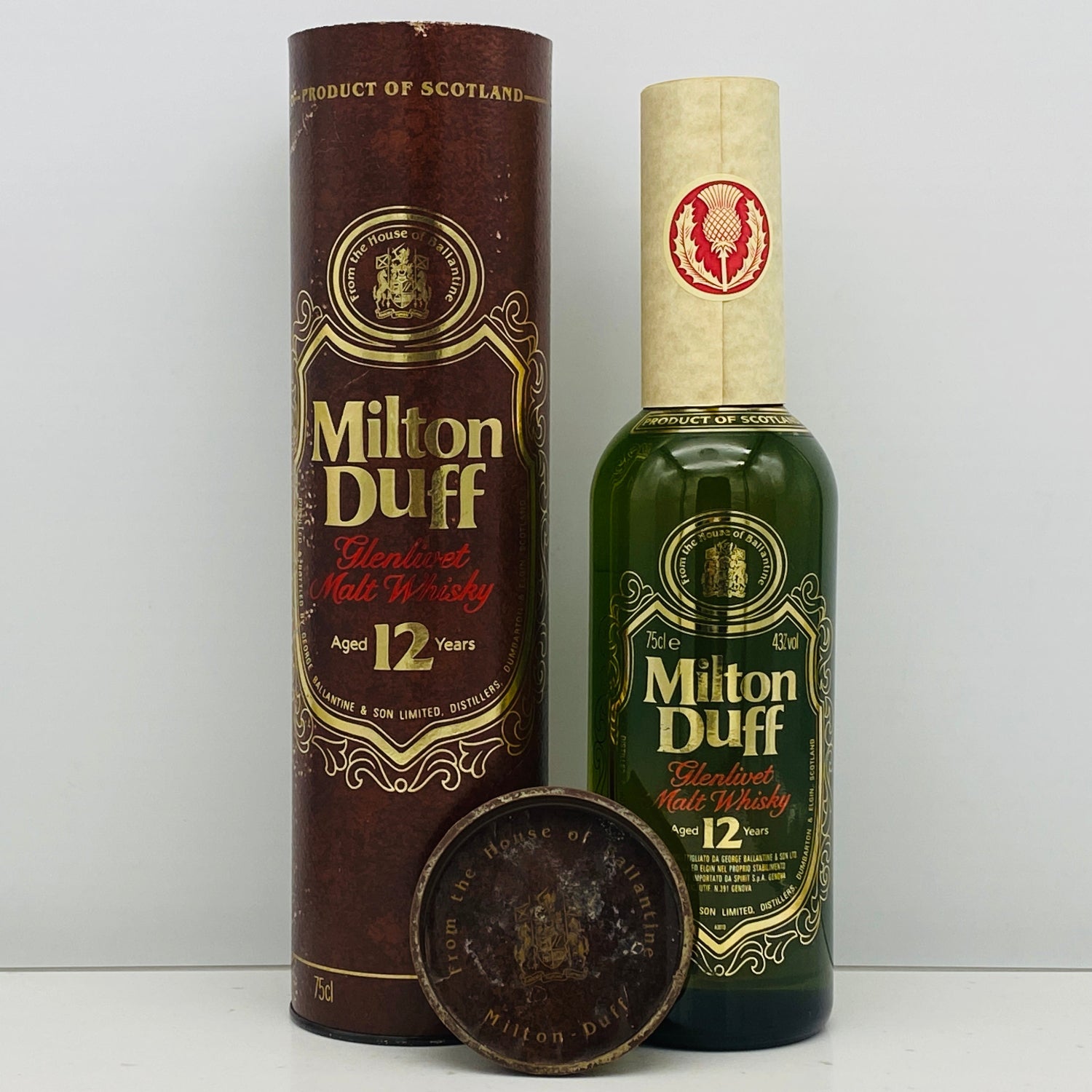 1980年代半ばイタリア市場流通、ミルトンダフ （MILTONDUFF）12年