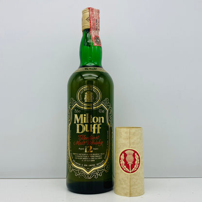 1980年代半ばイタリア市場流通、ミルトンダフ （MILTONDUFF）12年、750ml, 43%  #145