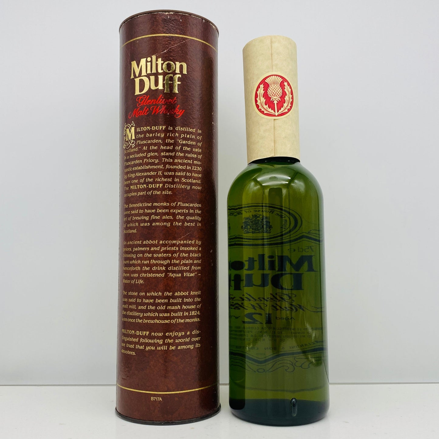 1980年代半ばイタリア市場流通、ミルトンダフ （MILTONDUFF）12年、750ml, 43%  # 146