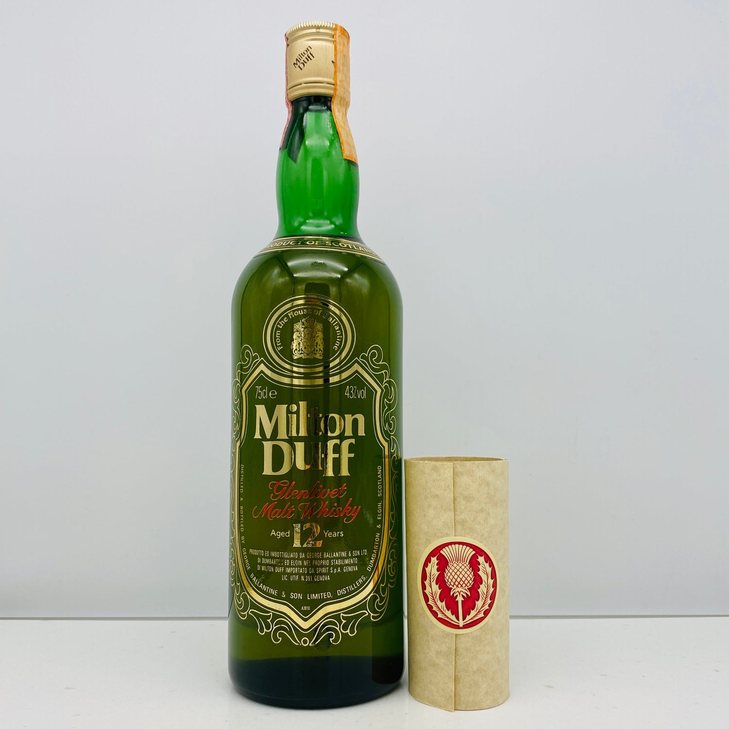 1980年代半ばイタリア市場流通、ミルトンダフ （MILTONDUFF）12年