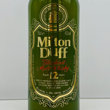 1980年代半ばイタリア市場流通、ミルトンダフ （MILTONDUFF）12年、750ml, 43%  # 146