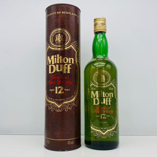 1990年代前半日本市場向けサントリー社輸入品、ミルトンダフ （MILTONDUFF）12年、750ml, 43%  #147