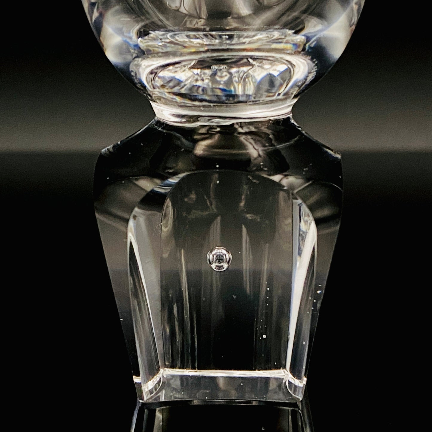 吉田 丈夫 晩年作 手吹き硝子 クリスタル酒杯 『光の彫刻』#139