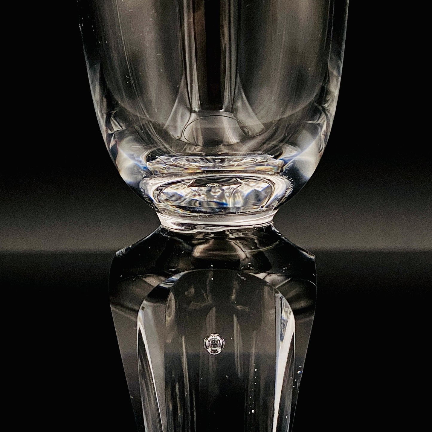 吉田 丈夫 晩年作 手吹き硝子 クリスタル酒杯 『光の彫刻』#139