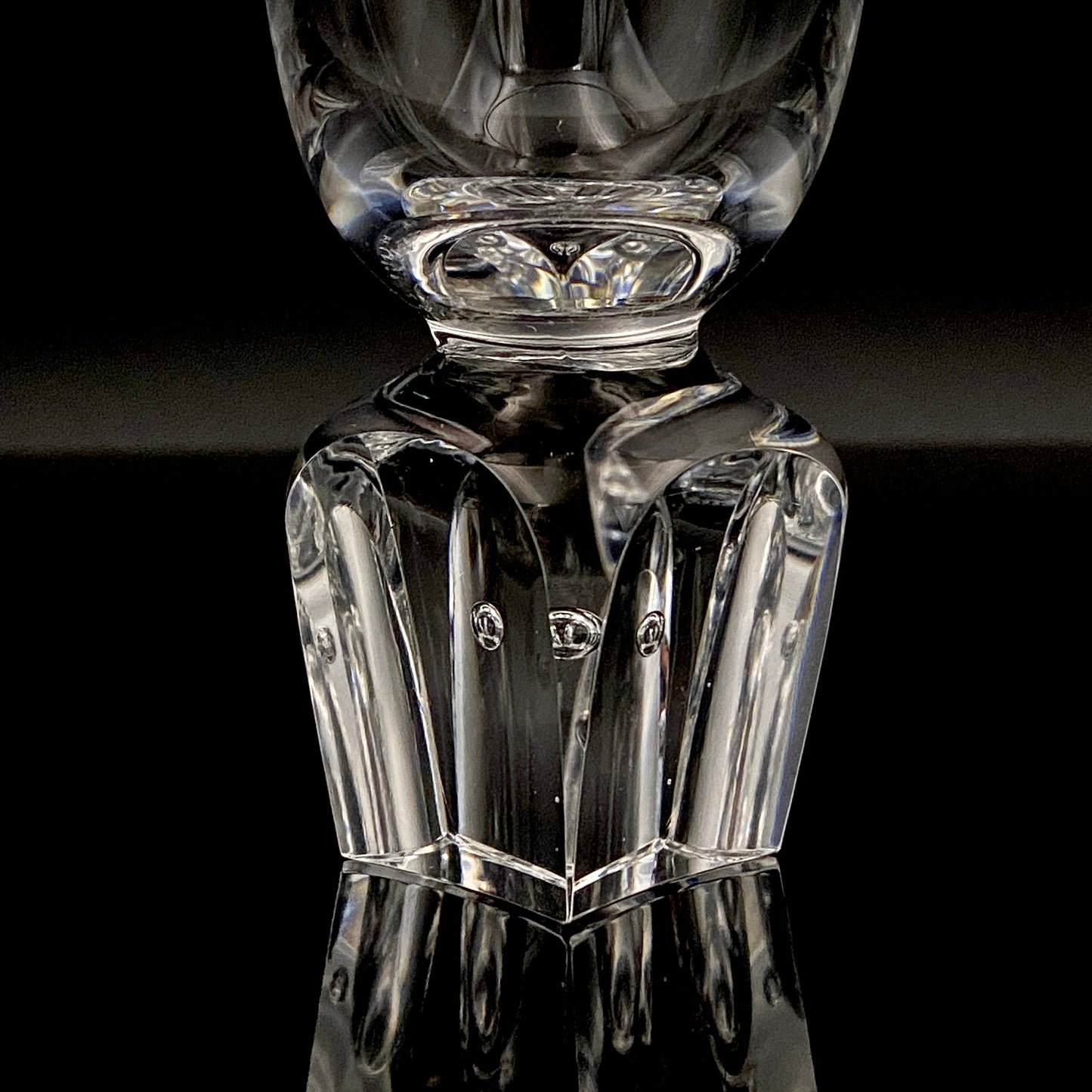 吉田 丈夫 晩年作 手吹き硝子 クリスタル酒杯 『光の彫刻』#139