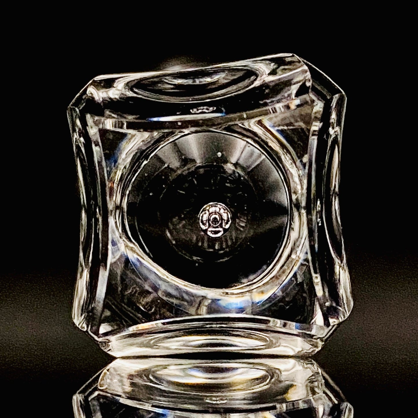 吉田 丈夫 晩年作 手吹き硝子 クリスタル酒杯 『光の彫刻』#139