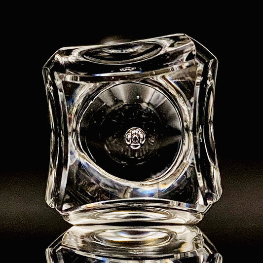 吉田 丈夫 晩年作 手吹き硝子 クリスタル酒杯 『光の彫刻』#139