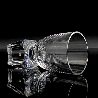 吉田 丈夫 晩年作 手吹き硝子 クリスタル酒杯 『光の彫刻』#139