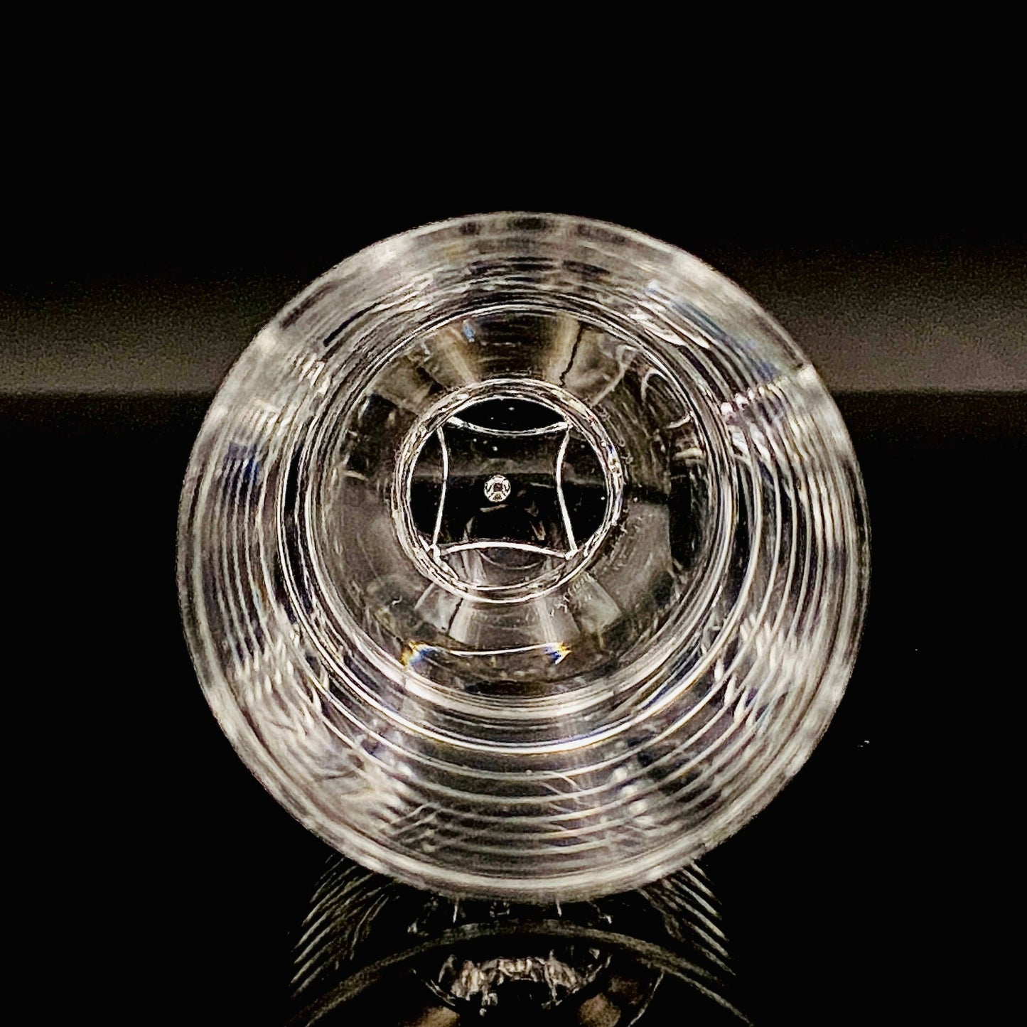 吉田 丈夫 晩年作 手吹き硝子 クリスタル酒杯 『光の彫刻』#139