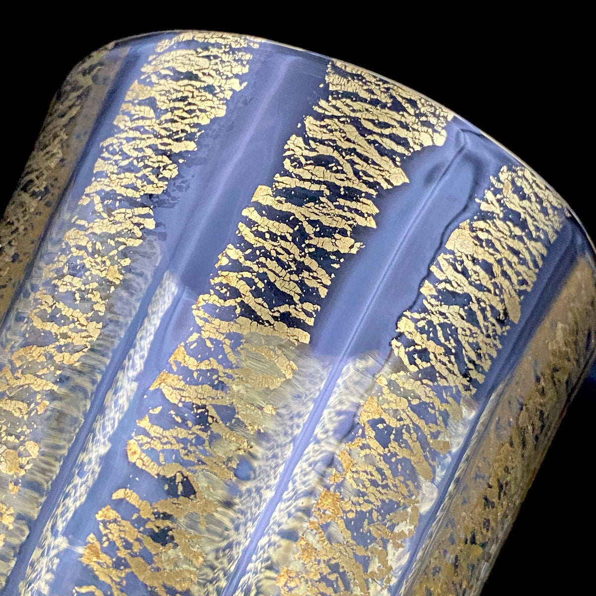 現代の名工 厚生労働大臣表彰ガラス工芸家 大坪 修 作 『金十草手付杯』 和のビアジョッキ ハイボールグラス 赤坂迎賓館シャンデリア復元作家  #463