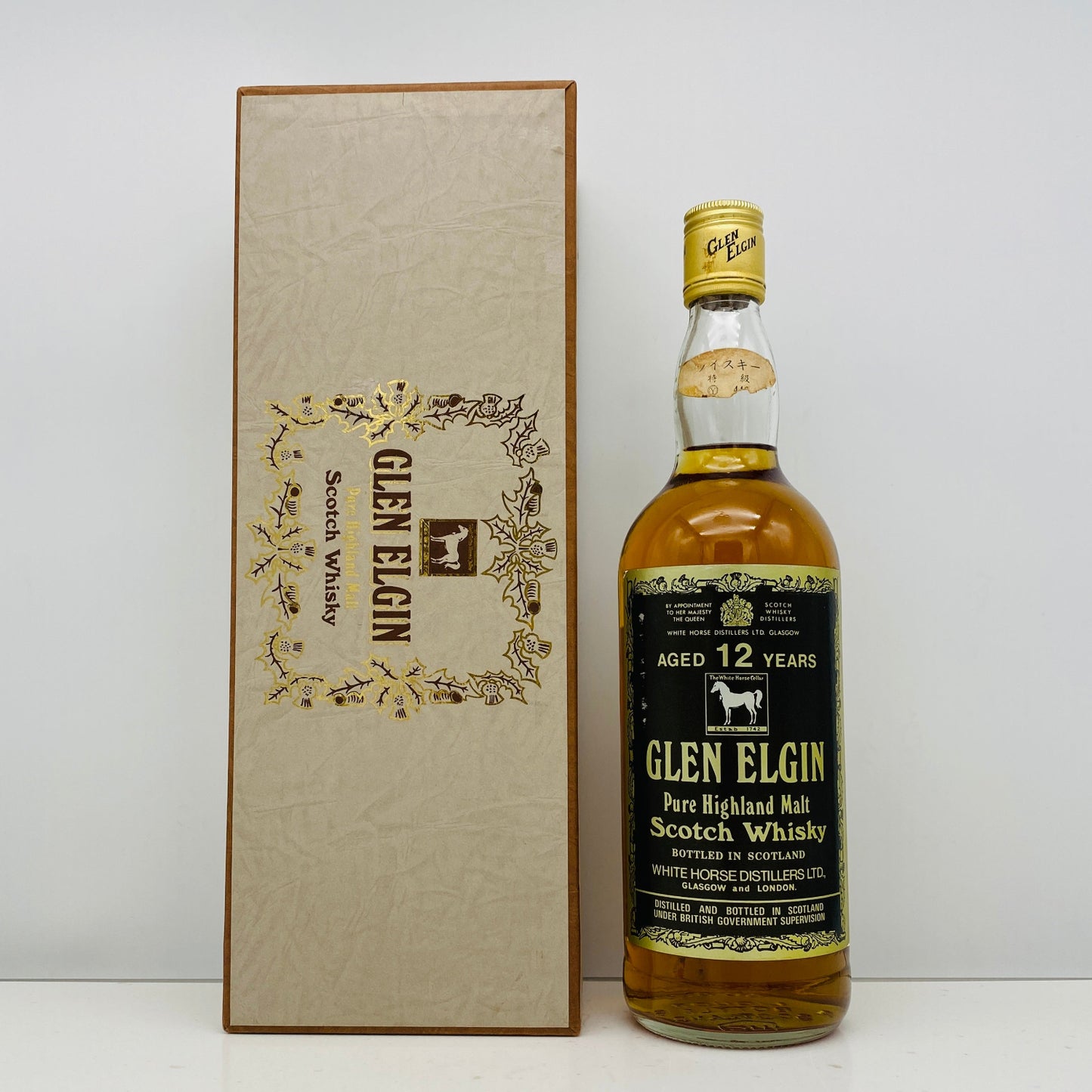 1970年代半ば流通、WHITE HORSE DISTILLERS LTD. グレンエルギン（GLEN ELGIN）12年、750ml、43% #150
