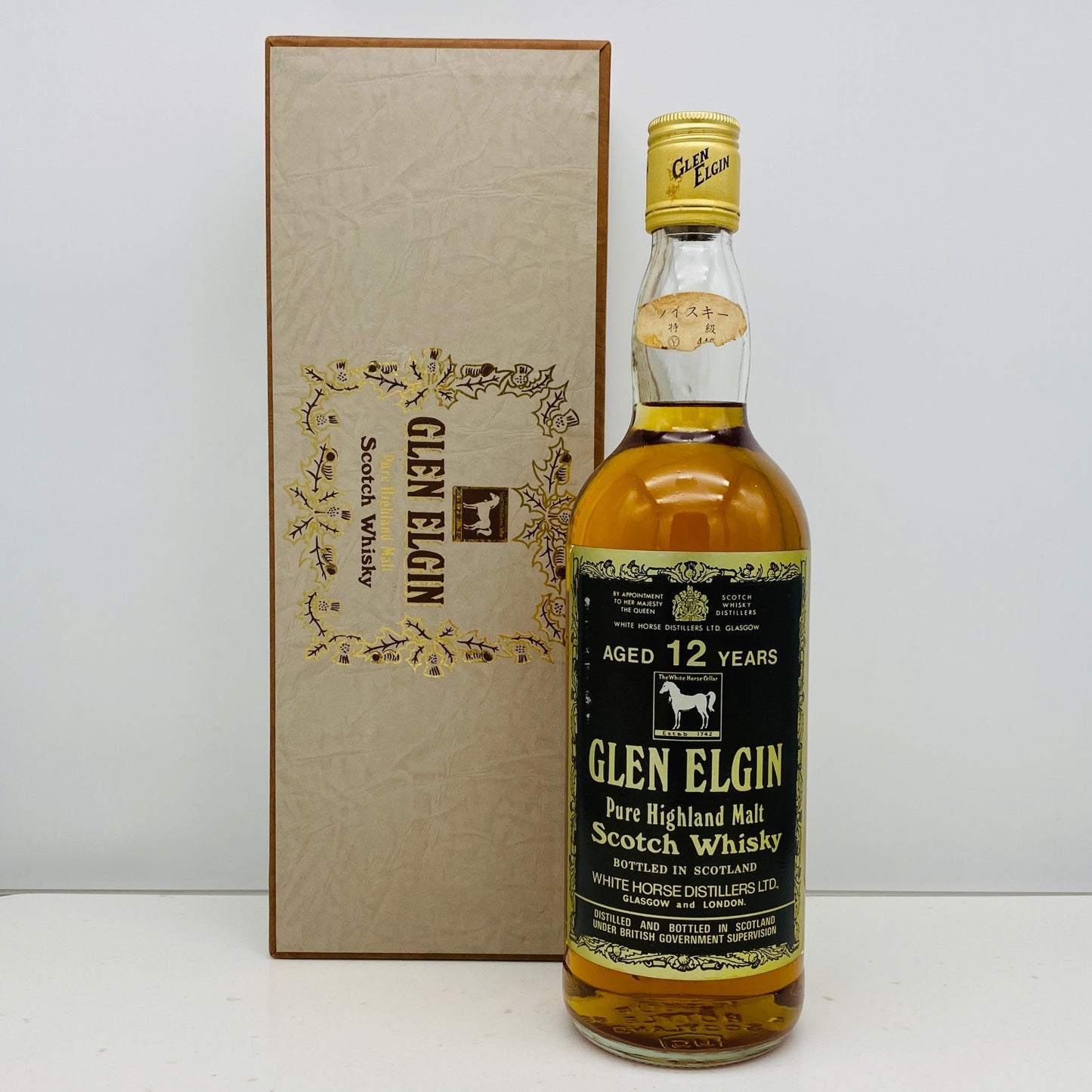 1970年代半ば流通、WHITE HORSE DISTILLERS LTD. グレンエルギン（GLEN ELGIN）12年、750ml、43% #150