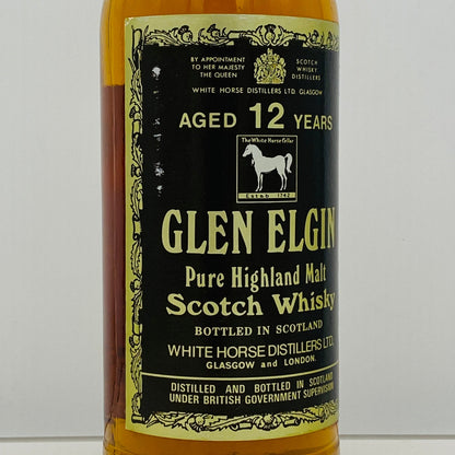 1970年代半ば流通、WHITE HORSE DISTILLERS LTD. グレンエルギン（GLEN ELGIN）12年、750ml、43% #150