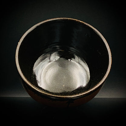 宮内庁東宮御所御用品制作作家 木村 一郎 作 黒柿釉茶盌 和のロックグラス 古酒用酒器  #464