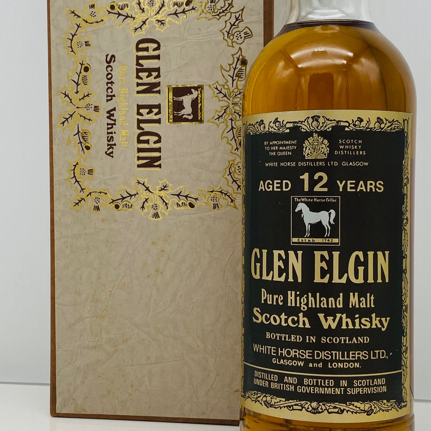 1970年代半ば流通、WHITE HORSE DISTILLERS LTD. グレンエルギン（GLEN ELGIN）12年、750ml、43% #151