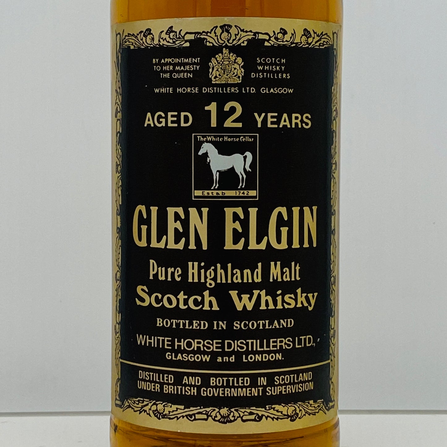 1970年代半ば流通、WHITE HORSE DISTILLERS LTD. グレンエルギン（GLEN ELGIN）12年、750ml、43% #151