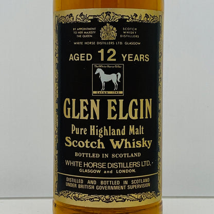 1970年代半ば流通、WHITE HORSE DISTILLERS LTD. グレンエルギン（GLEN ELGIN）12年、750ml、43% #151