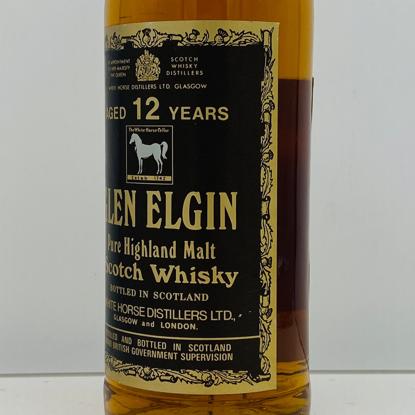1970年代半ば流通、WHITE HORSE DISTILLERS LTD. グレンエルギン（GLEN ELGIN）12年、750ml、43% #151