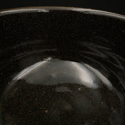 宮内庁東宮御所御用品制作作家 木村 一郎 作 黒柿釉茶盌 和のロックグラス 古酒用酒器  #464
