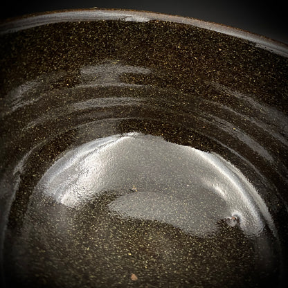 宮内庁東宮御所御用品制作作家 木村 一郎 作 黒柿釉茶盌 和のロックグラス 古酒用酒器  #464