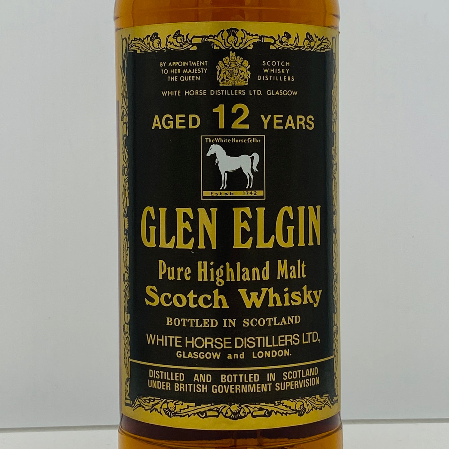 1970年代半ば流通、WHITE HORSE DISTILLERS LTD. グレンエルギン（GLEN ELGIN）12年、750ml、43% #152