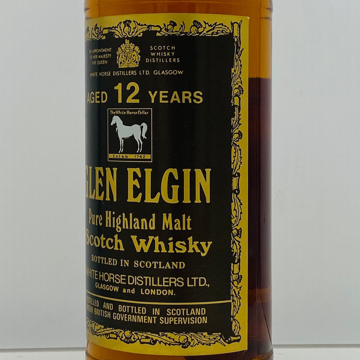 1970年代半ば流通、WHITE HORSE DISTILLERS LTD. グレンエルギン（GLEN ELGIN）12年、750ml、43% #152