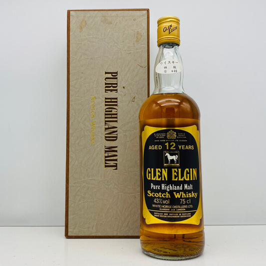 1980年代流通、WHITE HORSE DISTILLERS LTD. グレンエルギン（GLEN ELGIN）12年、750ml、43% #153