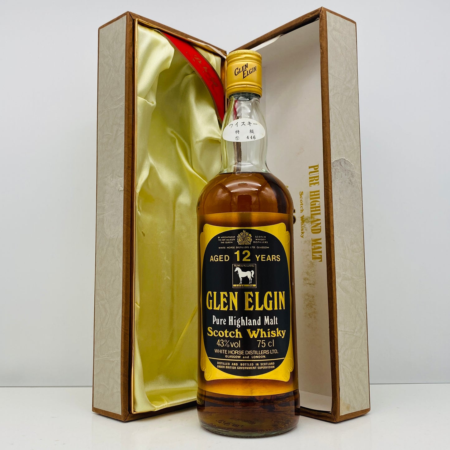 1980年代流通、WHITE HORSE DISTILLERS LTD. グレンエルギン（GLEN ELGIN）12年、750ml、43% #153
